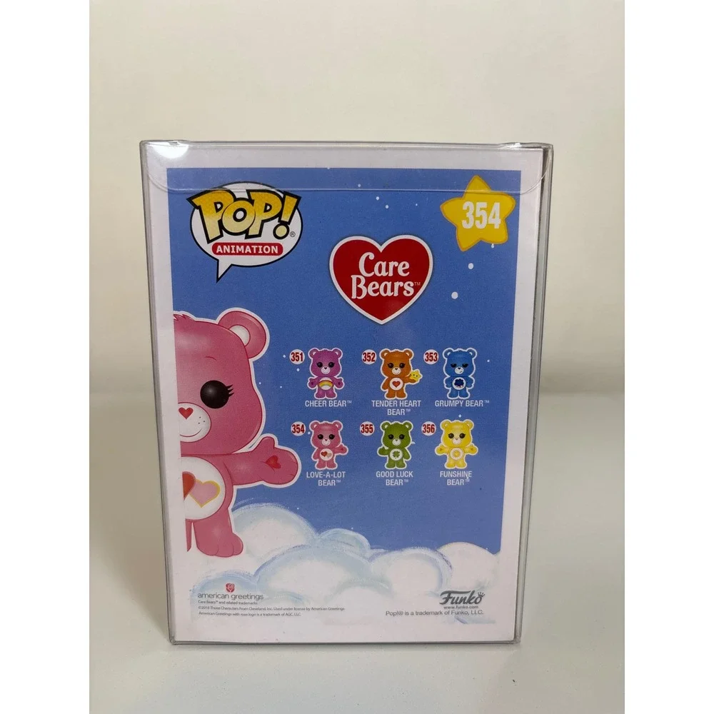 Funko Pop Animation Care Bears Love-a-Lot Bear 354 Vinyl Figure Pink Case